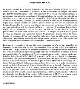 ASCB compte rendu